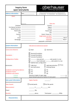 Inquiry form open land plants - oberhauser