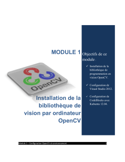 Installation de OpenCV sous Linux (Kubuntu 12.04 )