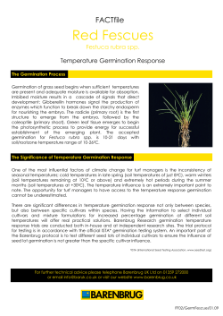 Temperature Germination Response