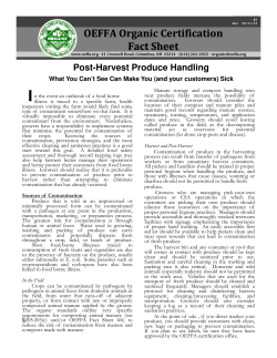 Post-Harvest Produce Handling