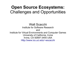 Open Source Ecosystems: Challenges and Opportunities