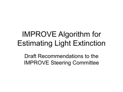 IMPROVE Algorithm for Estimating Light Extinction