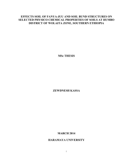 2.3. Soil and Water Conservation in Ethiopia