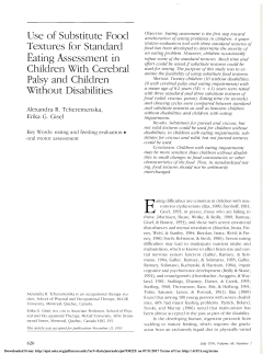Use of Substitute Food Textures for Standard Eating Assessment in