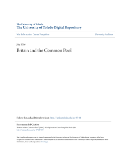 Britain and the Common Pool - University of Toledo Digital Repository