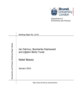 Brunel Economics and Finance Working Paper