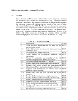 Robotics and Automation Systems and Interfaces (RAS)
