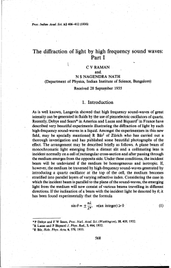 The diffraction of light by high frequency sound waves: Part I