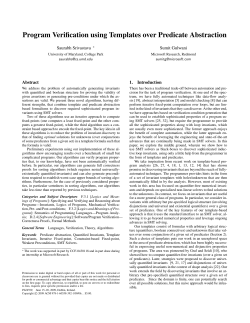 Program Verification using Templates over Predicate Abstraction