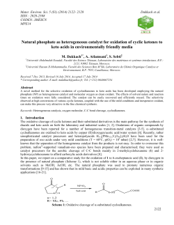 Natural phosphates oxidation catalysts of &ndash;substituted