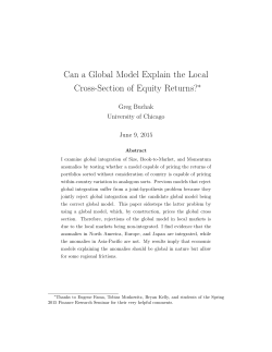 Can a Global Model Explain the Local Cross