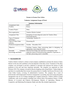 KE90 Designing Waste Disposal System for Dairy Processor