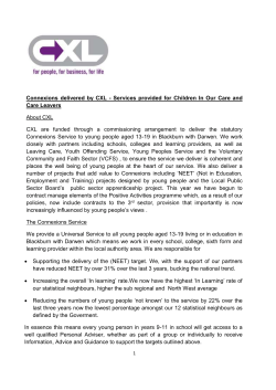 7. Services provided by Connexions