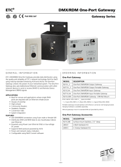 DMX-RDM One-Port Gateway