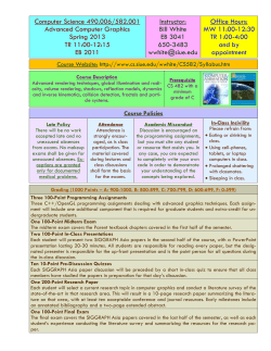 Syllabus - SIUE Computer Science