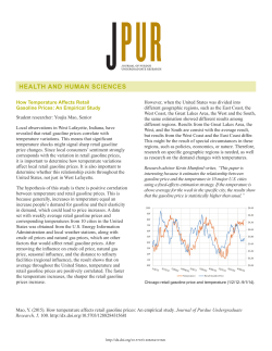 How Temperature Affects Retail Gasoline Prices - Purdue e-Pubs
