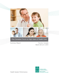 Pan-Canadian Forum on High Users of Health Care