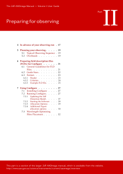 Part II: Preparing for Observing