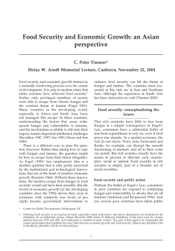 Food Security and Economic Growth