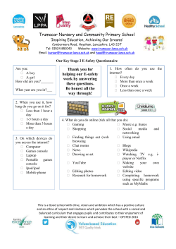 KS2 Pupil esafety questionnaire - Trumacar Nursery and Community