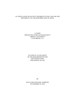 Bayes`s Theorem and the Resurrection