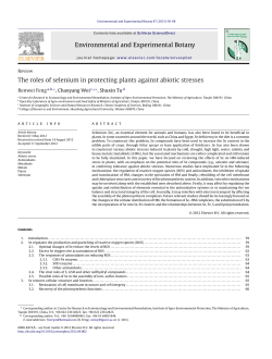 The roles of selenium in protecting plants against abiotic stresses