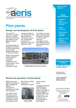 Pilot plants