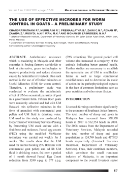 the use of effective microbes for worm control in goats