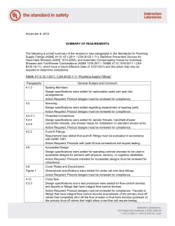 summary of requirements