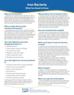 Iron Bacteria - National Ground Water Association