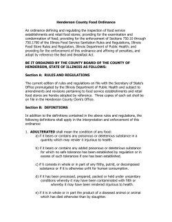 Henderson County Food Ordinance