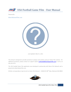 USA Football Game Film