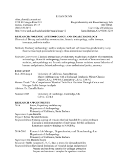 CV - Department of Anthropology