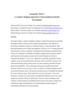 Sustainable &ldquo;what&rdquo;? A cognitive approach to understanding