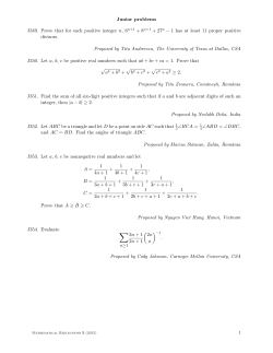 Junior problems J349. Prove that for each positive integer n, 6 n+1 +