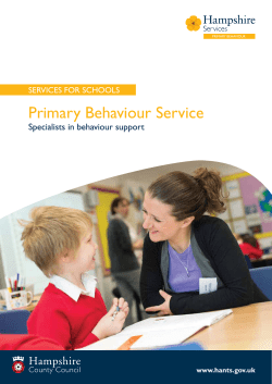 Primary Behaviour Service - Hampshire County Council