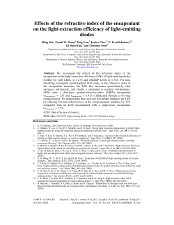 Effects of the refractive index of the encapsulant on the light