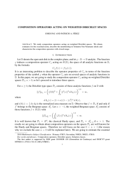 COMPOSITION OPERATORS ACTING ON WEIGHTED DIRICHLET