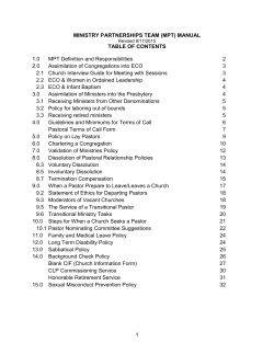 Ministry Partnership Team Manual