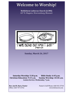 Worship - Bethlehem Lutheran Church