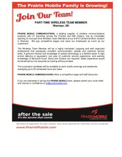 PART-TIME WIRELESS TEAM MEMBER Warman, SK