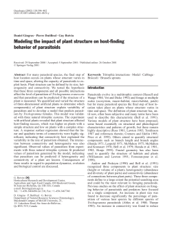 Modeling the impact of plant structure on host