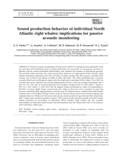 Sound production behavior of individual North