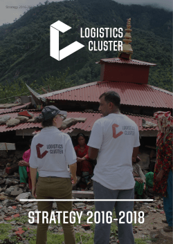 strategy 2016-2018 - Logistics Cluster