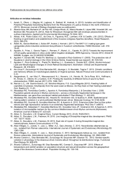 Publicaciones de los profesores en los &uacute;ltimos cinco a&ntilde;os Articulos