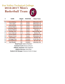 2016-2017 Men`s Basketball Team