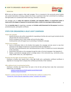steps for organizing a blue light campaign