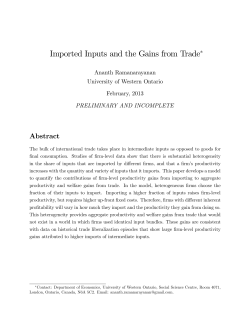 Imported Inputs and the Gains from Trade!