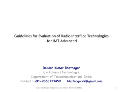 Guidelines for Evaluation of Radio Interface Technologies for IMT