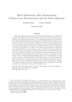 Black Mobilization After Emancipation: Evidence from